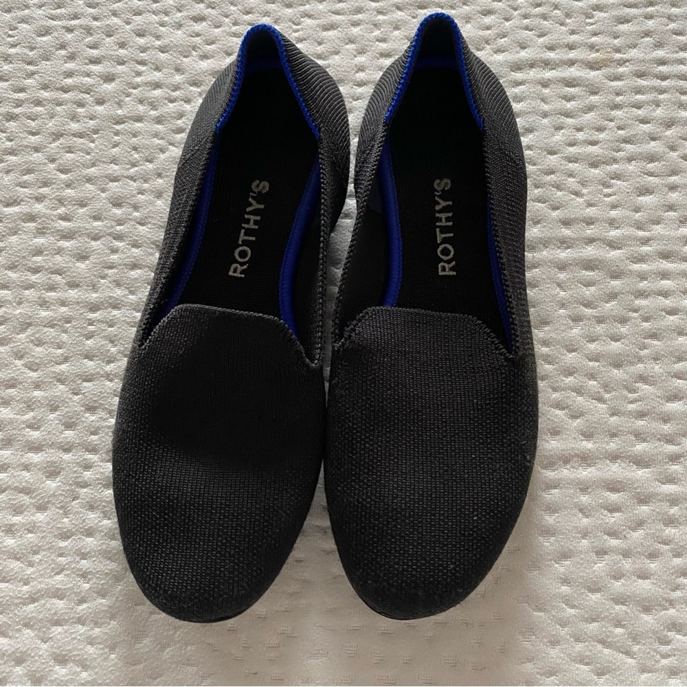 ROTHY’S Black around Toe Flats Sz 7